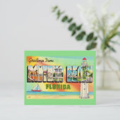 Retro Daytona Beach ansichtkaart Briefkaart (Staand voorkant)