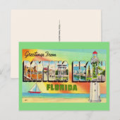 Retro Daytona Beach ansichtkaart Briefkaart (Voorkant / Achterkant)