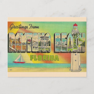 Retro Daytona Beach ansichtkaart Briefkaart