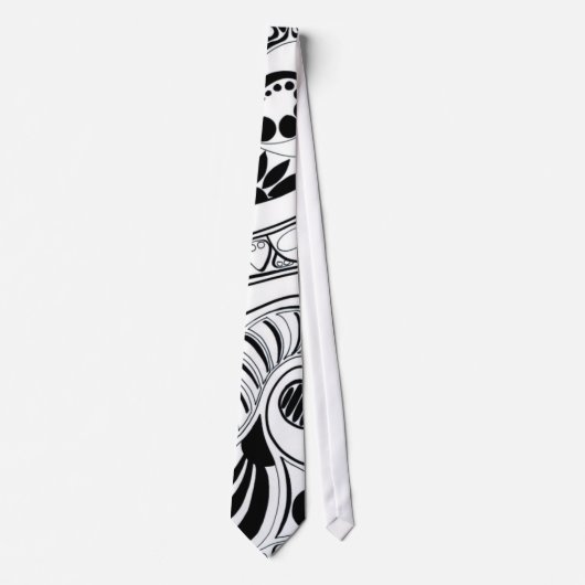 Retro Dazzle Doodle Necktie Stropdas (Voorkant)
