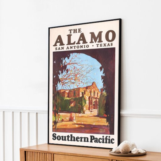  Retro De Alamo San Antonio Poster