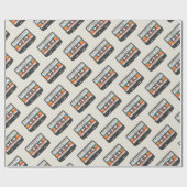 Retro de grootste hit cassette patroon bruiloft cadeaupapier (Vlak)