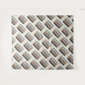 Retro de grootste hit cassette patroon bruiloft wandkleed (Voorkant (horizontaal))