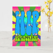 Retro de jaren '60kaart van de Hippie van de Kaart (Gele Bloem)
