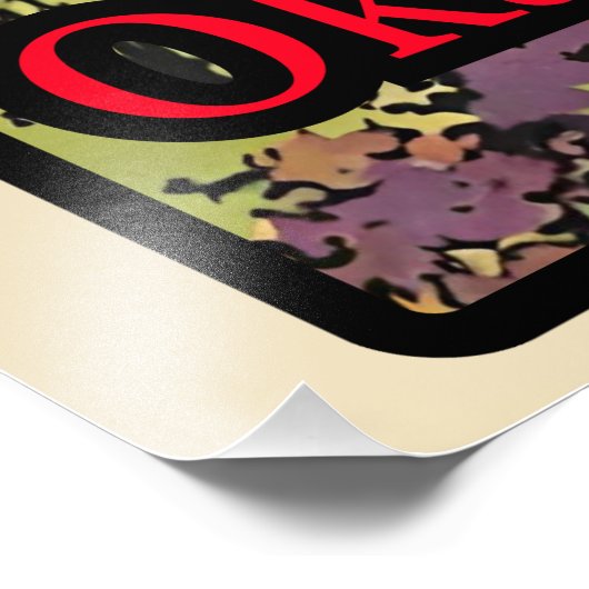 Retro de Okanagan Lake landschap strip 70 Foto Afdruk (Hoek)