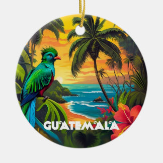 Retro de Viajes de Vintage Guatemala Keramisch Ornament