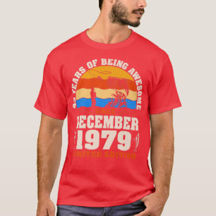 Retro December 1979 43 jaar oud Gevist Lover 43rd T-shirt