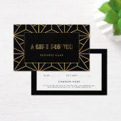 Retro  deco cadeaubon visitekaartje (Bureau)