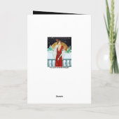 Retro deco dame kerstavond feestdagen kaart (Achterkant)