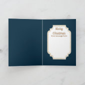 Retro deco-dame kerstfeestdag feestdagen kaart (Binnen)