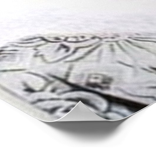 Retro  deco kerstdames poster (Hoek)