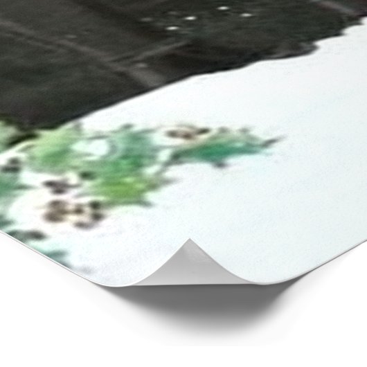 Retro  deco kerstparen poster (Hoek)