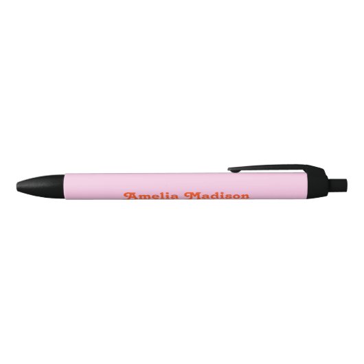 Retro Decorative Pink Orange Pen (Bovenkant)