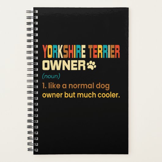 Retro Definition Yorkshire Terrier Owner Planner (Voorkant)