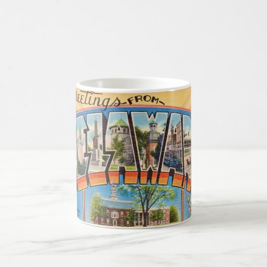 Retro Delaware Greeting Mug (Centre)