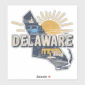 Retro Delaware Sticker (Vel)
