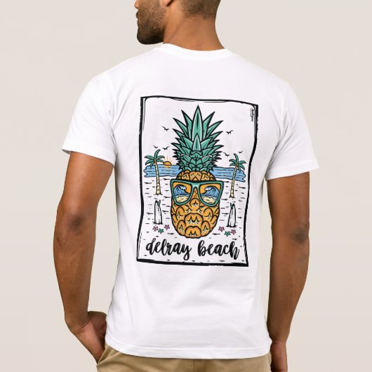 Retro Delray Beach Florida T-shirt (Achterkant)