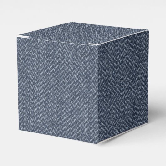 Retro denim textuur bedankdoosjes (Voorkant Zijde)