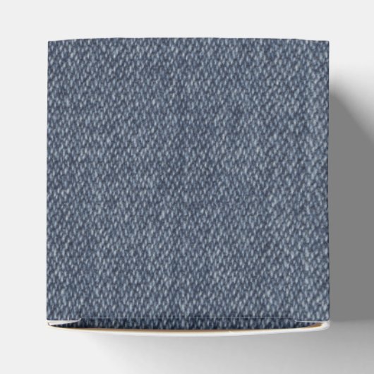 Retro denim textuur bedankdoosjes (Bovenkant)