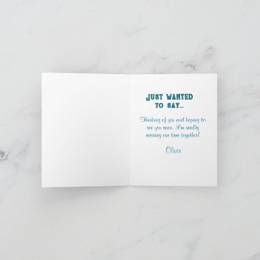 Retro denken van je hand geschilderd kaart (Binnen)