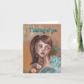 Retro denken van je hand geschilderd kaart (Voorkant)