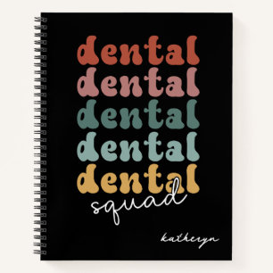 Retro Dental Squad tandheelkundig team tandhee Notitieboek