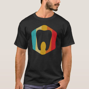 Retro Dentist Hygienist Gifts Dental Molar Tooth T-shirt