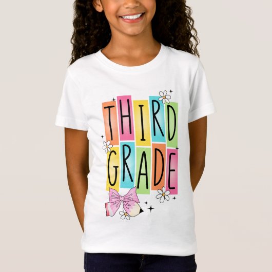 Retro derde klas t-shirt (Voorkant)