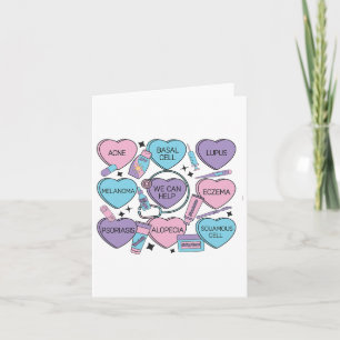 Retro Dermatologie Valentijnsdag Hart Snoep Dermat Kaart