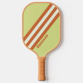 Retro Desert Cactus Stripes met naam Pickleball Paddle (Voorkant)