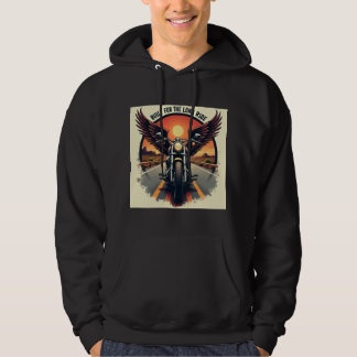 Retro Desert Highway Motorfiets Broederschap Motor Hoodie