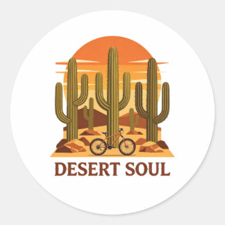 Retro Desert Soul Mountainbike en Cactus Sticker