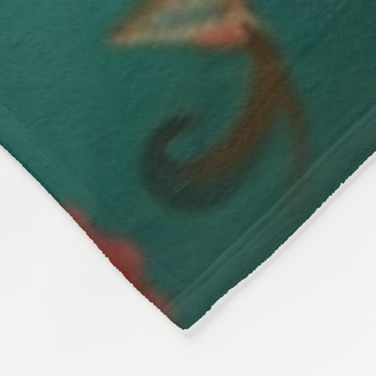  retro design floraal groen fleece deken (Hoek)