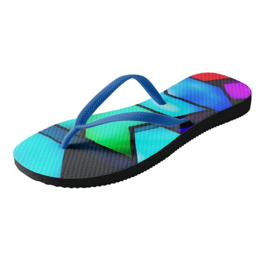 Retro-design - Kubusbuizen Teenslippers (Schuin)