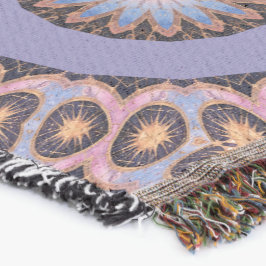 Retro design met Oranje en Paarse cirkels Deken