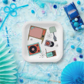 Retro-design Papieren Bordje (Feest)