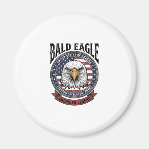 Retro Design T-shirt met Amerikaanse Adelaar en Pa Magneet