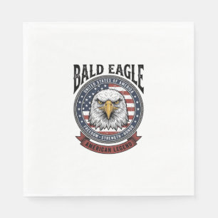 Retro Design T-shirt met Amerikaanse Adelaar en Pa Servet