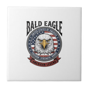 Retro Design T-shirt met Amerikaanse Adelaar en Pa Tegeltje