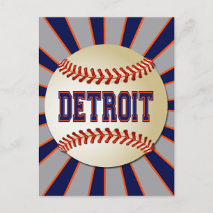 RETRO DETROIT BASEBALL BRIEFKAART
