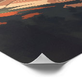 Retro Detroit Michigan Travel Poster (Hoek)