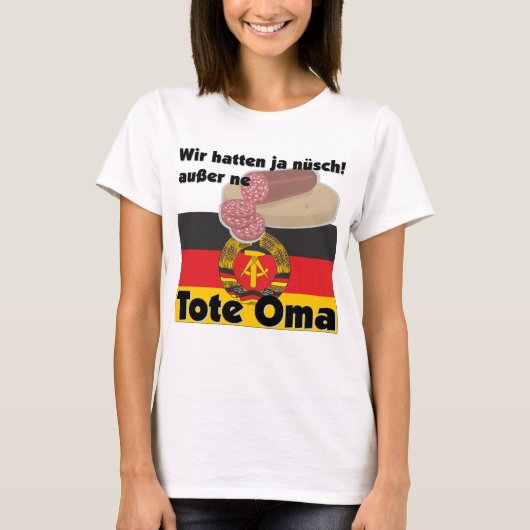 Retro Deutschland DDR Tote Oma Ostalgie T-shirt (Voorkant)