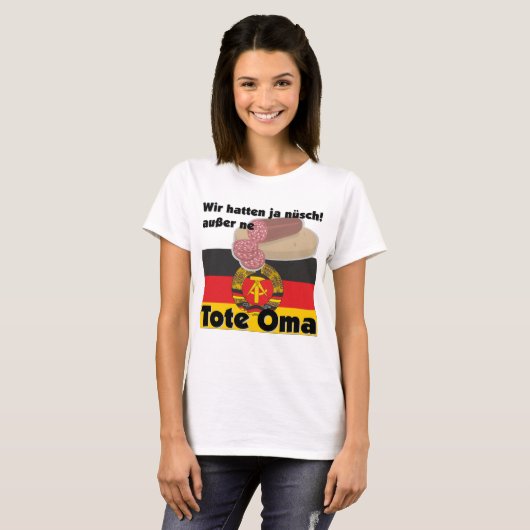Retro Deutschland DDR Tote Oma Ostalgie T-shirt (Voorkant volledig)