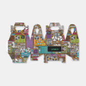 Retro Devices Recording Studio Gable Favor Box Bedankdoosjes (Uitgevouwen)