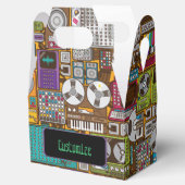 Retro Devices Recording Studio Gable Favor Box Bedankdoosjes (Geopend)