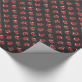 Retro Devil Head  Cadeaupapier (Hoek)