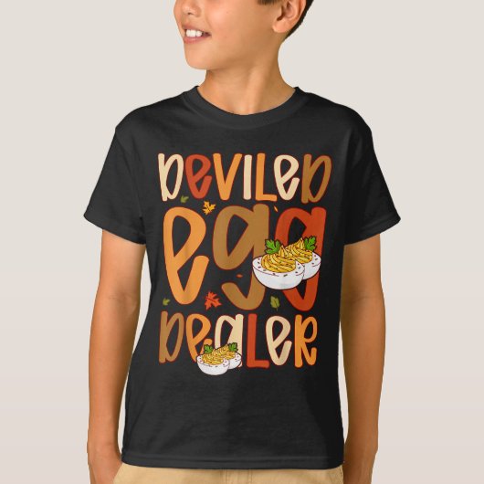Retro Deviled Egg Er Thanksgiving Dinner Funny T-shirt (Voorkant)