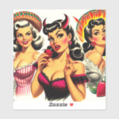 Retro Devilish Pin-up Sticker (Vel)