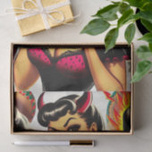 Retro Devilish Pin-up Tissuepapier (Geschenk)