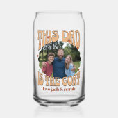 Retro Deze vader is de geitenfoto Blikvorm Glas (Voorkant)